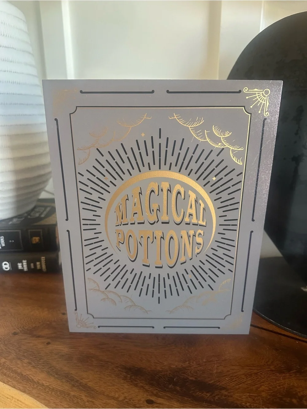 Target Bullseye Magical Potions Decorative Book Box - Gray and Gold